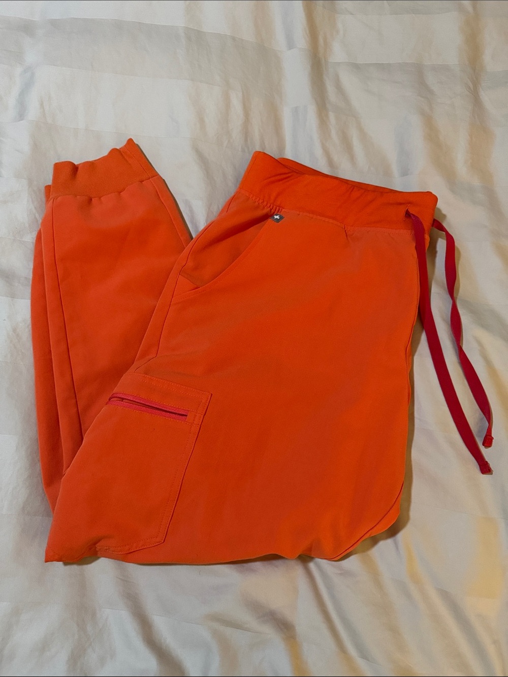 FIGS Women’s Orange Zamora Jogger Scrub Pants Technical Collection- XL